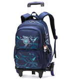 School backpack bag with wheels  School Rolling Bags Student wheeled Backpacks for boys Children School Trolley Bag On wheels