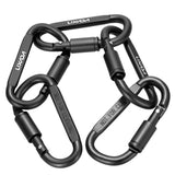 Lixada 1/9 PCS Survival D-ring Locking Carabiner Clip Set Screw Lock Hanging Hook Buckle Karabiner Camping Climbing Equipment