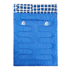 Hewolf Outdoor Double Sleeping Bag Splicable Envelope Spring and Autumn Camping Hiking Portable cotton Sleeping Bags 2.2m*1.45m
