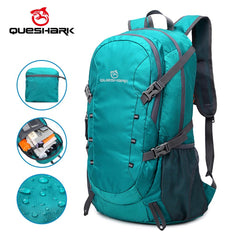 QUESHARK 40L Ultralight Waterproof Soft Foldable Camping Shoulder Backpack Climbing Travel Mountaineering Hiking Cycling Bag