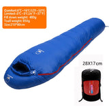 Very Warm White Goose Down Filled Adult Mummy Style Sleeping Bag Fit for Winter Thermal 4 Kinds of Thickness Travel Camping