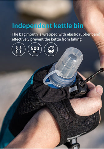 AONIJIE A7106 500ml Running Hand-held Water Bottle Storage Bag Soft Flask Kettle Holder Hydration Pack For Gym Marathon Fitness