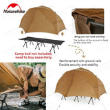 Naturehike Ultralight 1.5Kg Canyon 1 Person Quick Open Camp Tent Backpacking Portable Hiking Tent Off The Ground Match Camp Bed