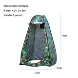 1-2 Persons Portable Privacy Shower Toilet Camping Pop Up Tent Camouflage UV Function Outdoor Dressing Photography Tents