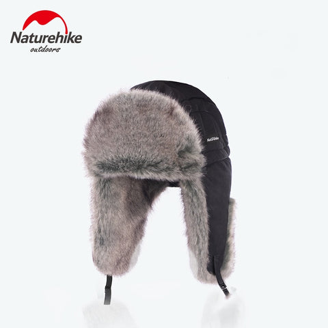 Naturehike Autumn Winter Warm Hat Outdoor Camping Hiking Cap Mens Womens Water Repellent Windproof Fleece Simulation Fox Fur Hat