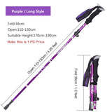 Outdoor Portable Folding Nordic Walking Pole 1PC 250G Ultralight Trekking Pole Hiking Stick