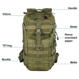 30L Men Military Climbing Bag Outdoor Army Tactical Backpack Hiking Travel Sports Rucksack Waterproof Camping Hunting Backpack