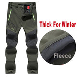 Man Camping Climbing Fishing Trekking Hiking Men Summer Winter Fleece Quick Dry Waterproof Breathable Pant Sport Trousers L-6XL