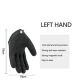 Fishing Gloves Anti-Slip Protect Hand from Puncture Scrapes  Fisherman Professional Catch Fish Latex Hunting Gloves Left/Right