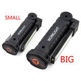 USB Rechargeable LED Flashlight with Built-in Battery Set Multi Function Folding Work Light 5 Modes COB LED Camping Torch