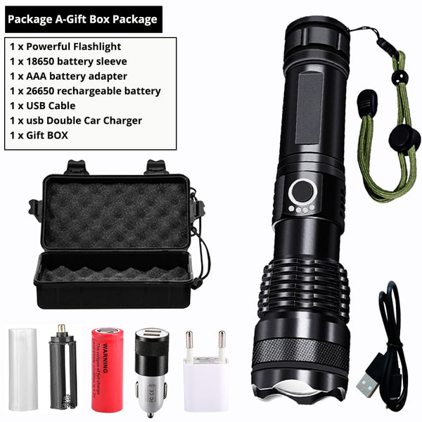 Upgrade 1000000LM XHP90 xhp50 most powerful LED Flashlight usb Rechargeable Zoom led torch Best Camping, Outdoor &amp; Emergency use