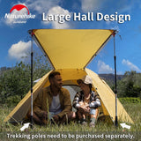 Naturehike P Series Camping Tent Ultralight 2 3 4 Persons Outdoor UPF50+ Family Tent Aluminum Poles Waterproof Beach Tent