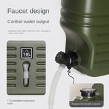 18L Outdoor camping hydration Water Backpack PE Square Camp Drinking Bucket Portable Car Picnic Water Storage Bucket with Faucet