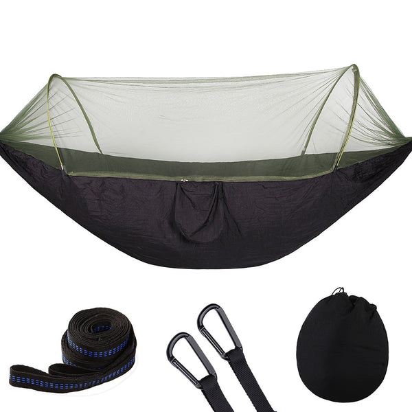 2022 Camping Hammock with Mosquito Net Pop-Up Light Portable Outdoor Parachute Hammocks Swing Sleeping Hammock Camping Stuff