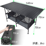 New Outdoor Folding Table Chair Camping Aluminium Alloy BBQ Picnic Table Waterproof Durable Folding Table Desk