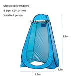 1-2 Persons Portable Privacy Shower Toilet Camping Pop Up Tent Camouflage UV Function Outdoor Dressing Photography Tents