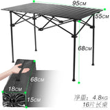 New Outdoor Folding Table Chair Camping Aluminium Alloy BBQ Picnic Table Waterproof Durable Folding Table Desk