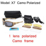 Tactical Camouflage Men&#39;s Polarized Glasses Military Shooting Hunting Goggles 4 Lens Kit Sunglasses Men Hiking