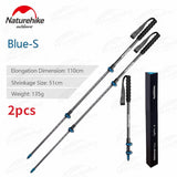 Naturehike ST10-Outdoor Ultralight Walking Stick Protable Carbon Fibers Trekking Poles 3 Section Outer Lock Stick Skiing Stick