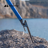 Camping Hammer Stainless Steel Copper Beech Wood Handle with Lanyard Outdoor Mountaineering Tent Multifunctional Tool Hammer