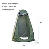 1-2 Persons Portable Privacy Shower Toilet Camping Pop Up Tent Camouflage UV Function Outdoor Dressing Photography Tents