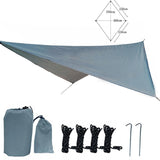 210T Waterproof Tarp Tent Shade Outdoor Camping Hammock Rain Fly UV Garden Awning Canopy Sunshade Ultralight Rhombus/Hexagonal