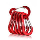 Booms Fishing CC1 6/10Pcs Aluminum Alloy Carabiner Keychain Outdoor Camping Climbing Snap Clip Lock Buckle Hook Fishing Tools