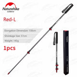 Naturehike ST10-Outdoor Ultralight Walking Stick Protable Carbon Fibers Trekking Poles 3 Section Outer Lock Stick Skiing Stick