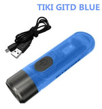 NITECORE TIKI UV GITD Blue LE Keychain Light 300Lumens USB-C Rechargeable Built-in battery Super Bright EDC Mini LED Flashlight