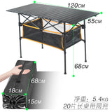 New Outdoor Folding Table Chair Camping Aluminium Alloy BBQ Picnic Table Waterproof Durable Folding Table Desk