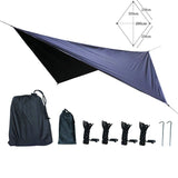 210T Waterproof Tarp Tent Shade Outdoor Camping Hammock Rain Fly UV Garden Awning Canopy Sunshade Ultralight Rhombus/Hexagonal