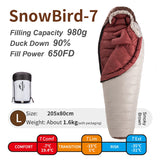Naturehike Snowbird 7 2 Sleeping Bag Mummy Down Ultralight 4 Season Sleeping Bag Camping Duck Down -3 -7 Winter Sleeping Bag