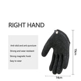 Fishing Gloves Anti-Slip Protect Hand from Puncture Scrapes  Fisherman Professional Catch Fish Latex Hunting Gloves Left/Right