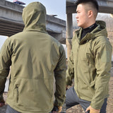 Airsoft Camping Tactical Jacket Hiking Jacket Army Jackets Men Hunting Military Shark Skin SoftShell Waterproof Windbreaker