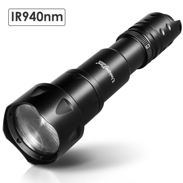 UniqueFire 2002D LED IR 940nm 850nm 810nm Hunting Flashlight Fresnel Lens Zoom Night Vision Dimmer Swtich Torch Max.1000 Meters