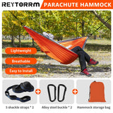 Camping Hammock For Single 220x100cm Outdoor Hunting Survival Portable Garden Yard Patio Leisure Parachute Hammock Swing Travel