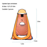 1-2 Persons Portable Privacy Shower Toilet Camping Pop Up Tent Camouflage UV Function Outdoor Dressing Photography Tents