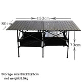 New Outdoor Folding Table Chair Camping Aluminium Alloy BBQ Picnic Table Waterproof Durable Folding Table Desk