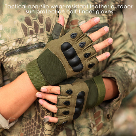 Half Finger Men&#39;s Gloves Outdoor Military Tactical Gloves Sports Shooting Hunting Airsoft Motorcycle Cycling Gloves