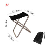 Folding Small Stool Fishing Chair Picnic Camping Chair Foldable Aluminium Cloth Outdoor Portable Easy  Carry Outdoor Furniture