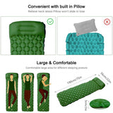 Portable Air Camping Mats Inflatable Bed Mattress Sleeping Pad Fast Filling Air Bag Super Light Inflatable Mattress with Pillow