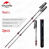 Naturehike ST10-Outdoor Ultralight Walking Stick Protable Carbon Fibers Trekking Poles 3 Section Outer Lock Stick Skiing Stick