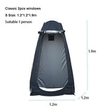 1-2 Persons Portable Privacy Shower Toilet Camping Pop Up Tent Camouflage UV Function Outdoor Dressing Photography Tents