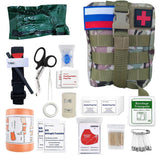 46 Pcs Survival First Aid Kit Molle Outdoor Gear Emergency Kits Trauma Bag For Camping Hunting Disaster Adventures Survival Kit