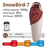 Naturehike Snowbird 7 2 Sleeping Bag Mummy Down Ultralight 4 Season Sleeping Bag Camping Duck Down -3 -7 Winter Sleeping Bag