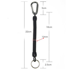 XC Tactical Lanyard Spring Rope Outdoor Hiking Camping Anti-lost Phone Key Chain Molle Military Backpack Attactment Spring Strap