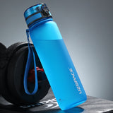 Hot Sale Sports Water Bottle 500/1000ML Protein Shaker Outdoor Travel Portable Leakproof Drinkware Plastic Drink Bottle BPA Free