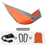 Camping Hammock For Single 220x100cm Outdoor Hunting Survival Portable Garden Yard Patio Leisure Parachute Hammock Swing Travel