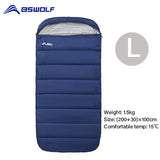 BSWolf  Large Camping Sleeping bag lightweight 3 season loose widen bag long size for Adult rest Hiking fishing