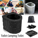 ABS Plastic Portable Outdoor Folding Toilet Car Travel Emergency Integrated Toilet Self-driving Tour Outdoor Camping Toilet